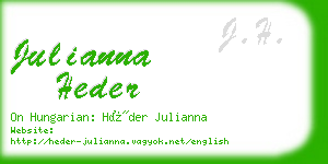 julianna heder business card